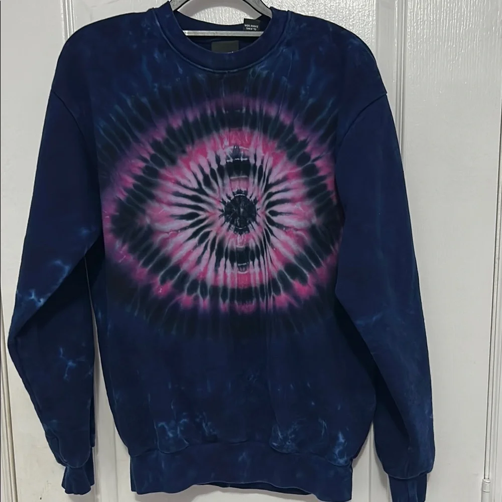 Insomniac LTD Men's Tie-Dye Sweater - Blue and Pink Size Medium - Picture 1 of 3